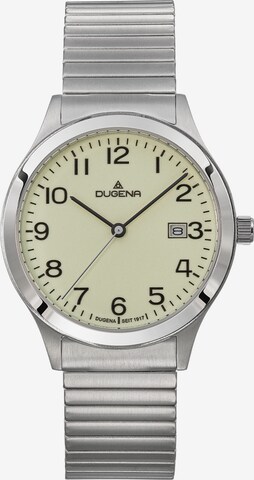 DUGENA Analog Watch in Silver: front