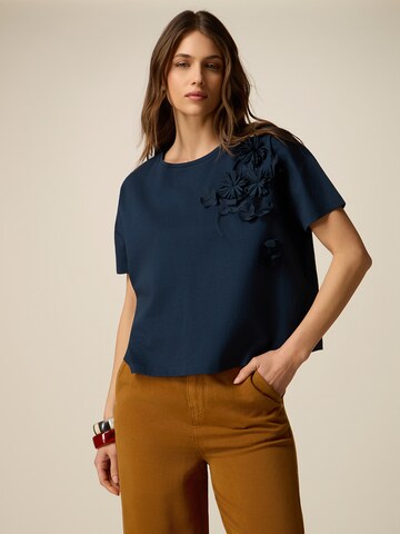 oltre Top in Blauw