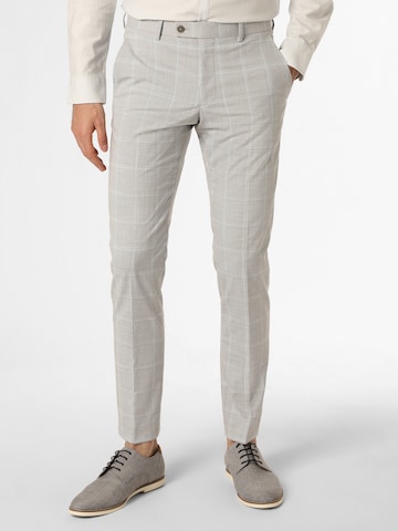 Finshley & Harding London Slimfit Hose 'Hoxdon' in Grau: predná strana