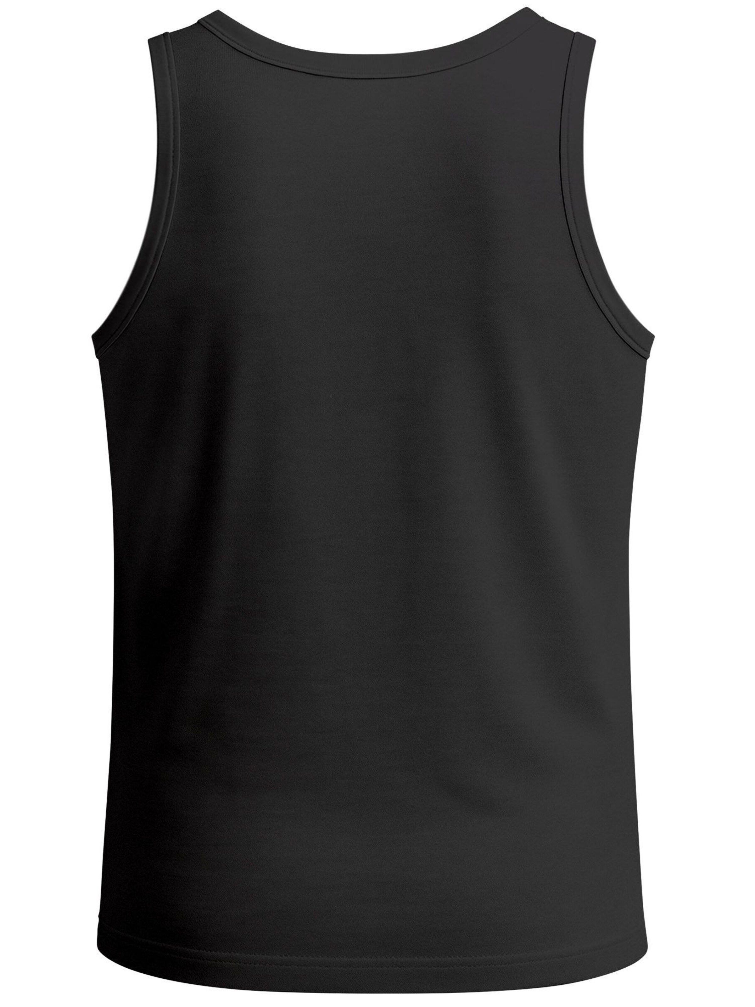 Neverless Shirt 'Mountain Scape' in Black