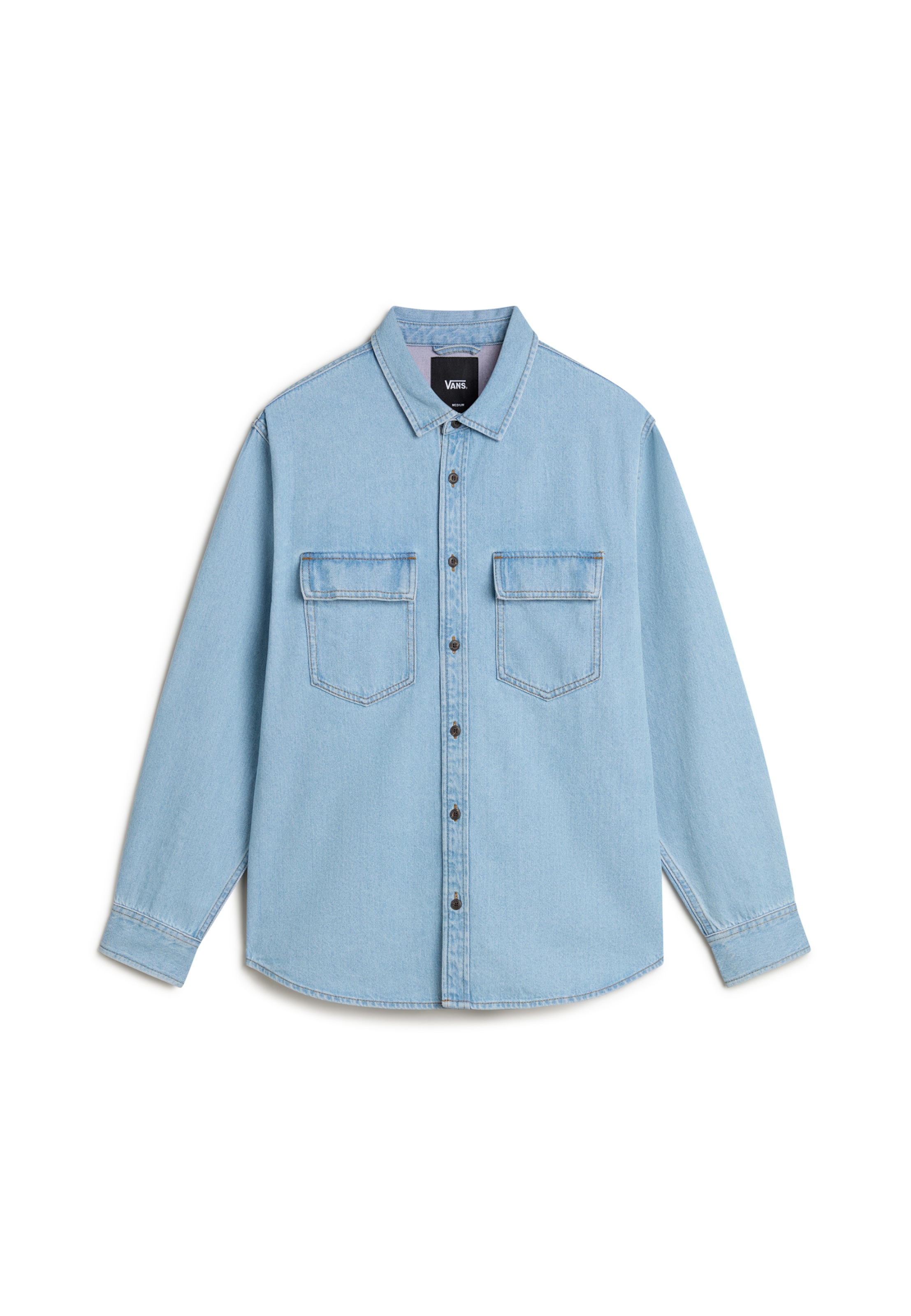 VANS Comfort fit Overhemd in Blauw: voorkant