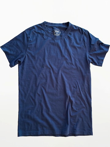 A Question Of (AQO) Shirt 'Anders Tee Garment Dyed' in Blue: front