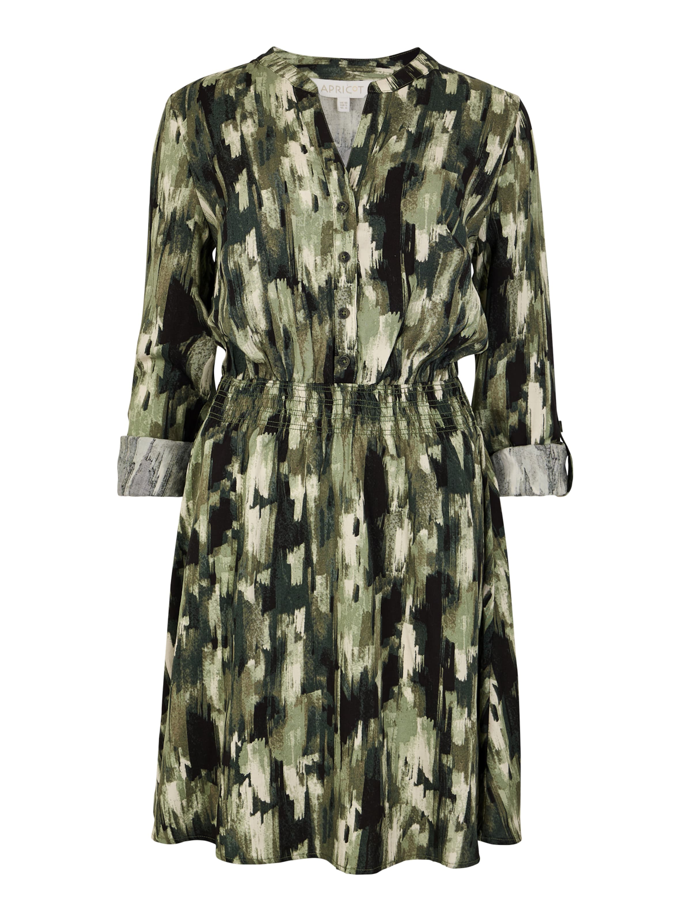 Apricot Abstract Print Utility Mini Dress ' Minikleid im Utility-Stil ' in Grün: Vorderseite