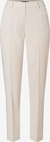 MORE & MORE Slim fit Pleated Pants 'Hedy' in Beige: front