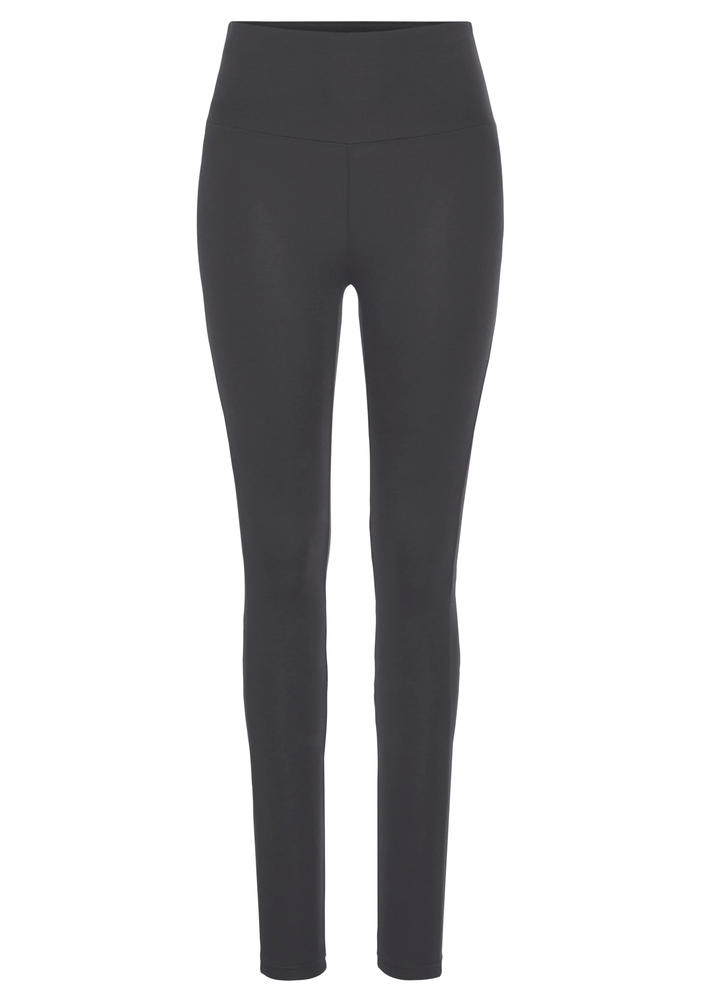 LASCANA - Skinny Leggings en negro: frente