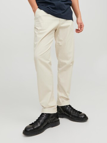 JACK & JONES Regular Chino trousers 'MARCO' in Beige: front