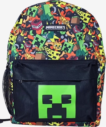 Minecraft Rugzak 'Minecraft Backpack Kids – Creeper – Black/Green – School Bag with Laptop Compartment' in Groen: voorkant