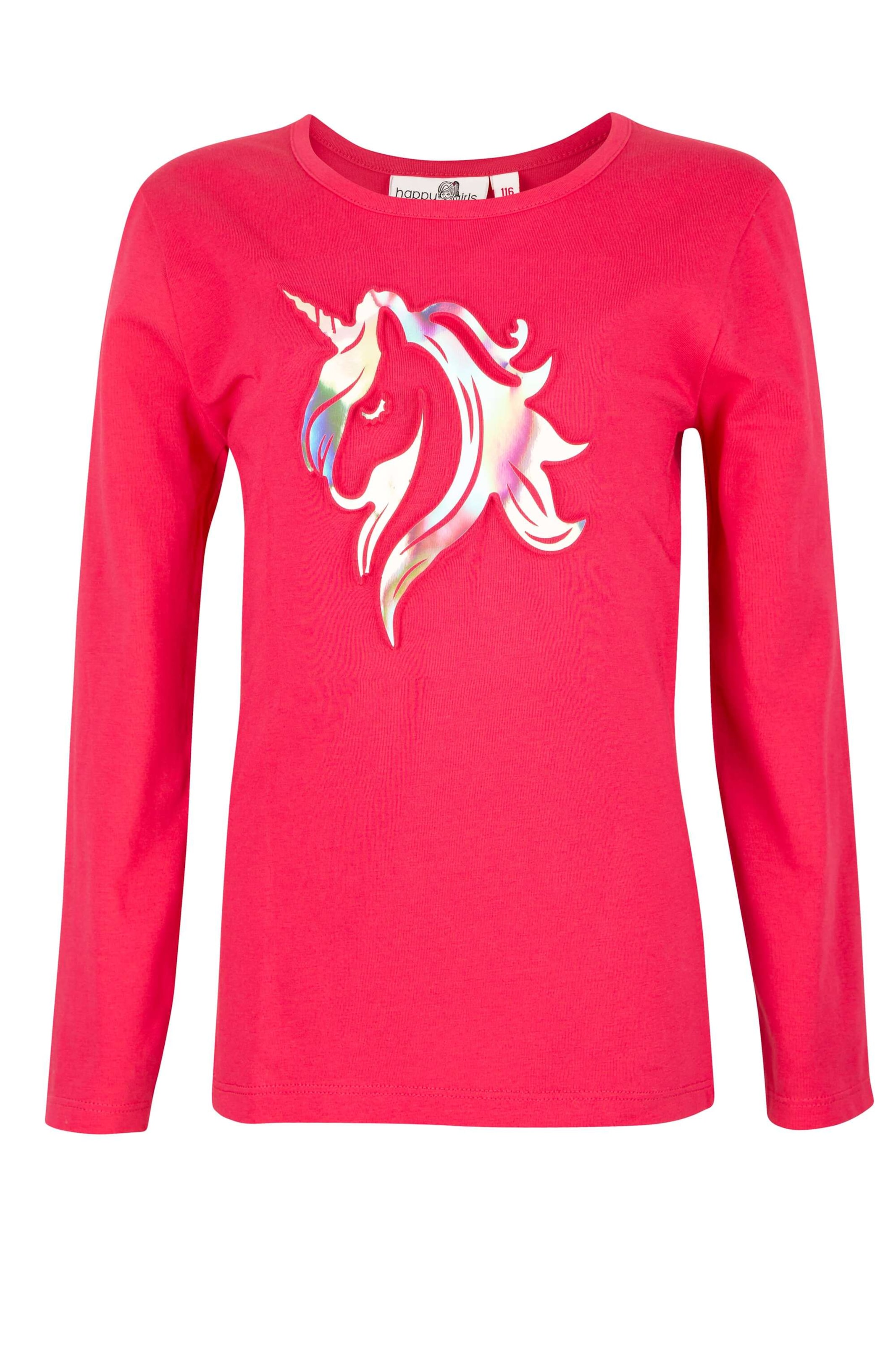 happy girls - Camiseta en rosa: frente