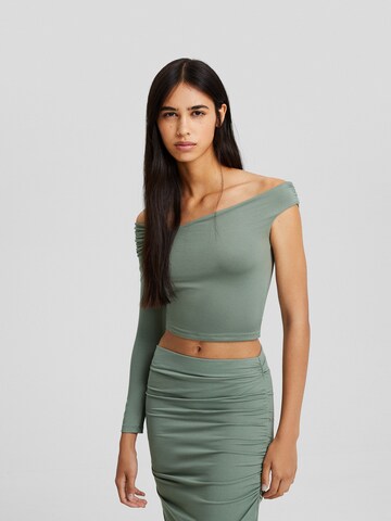 Bershka Shirt in Groen: voorkant