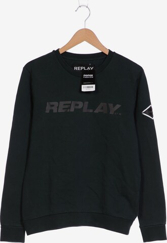 REPLAY Sweatshirt & Zip-Up Hoodie in M in Green: front