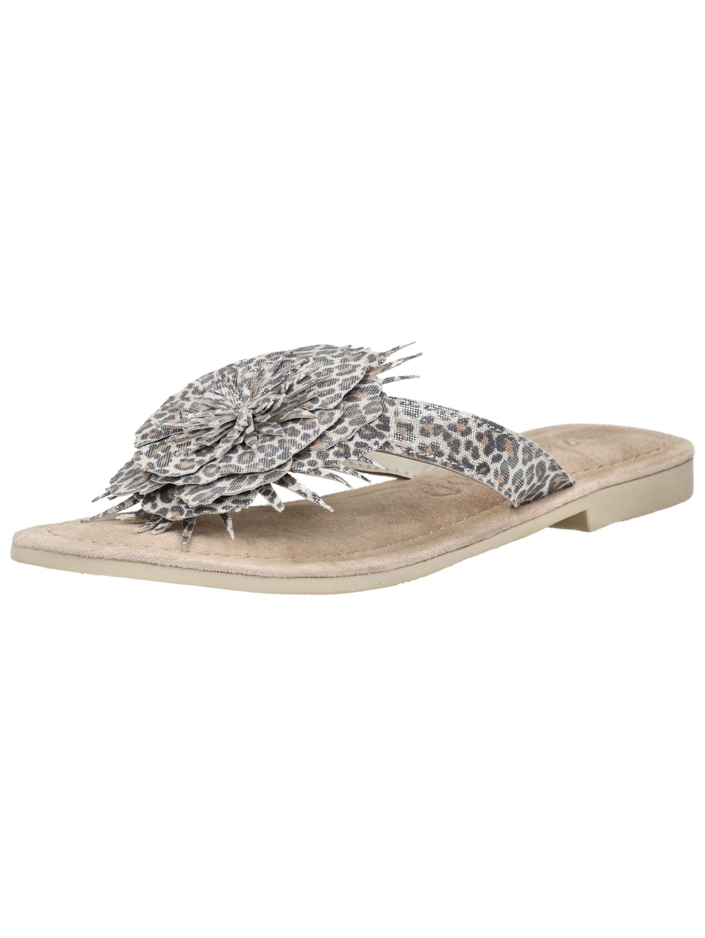 Tongs LAZAMANI en beige : devant