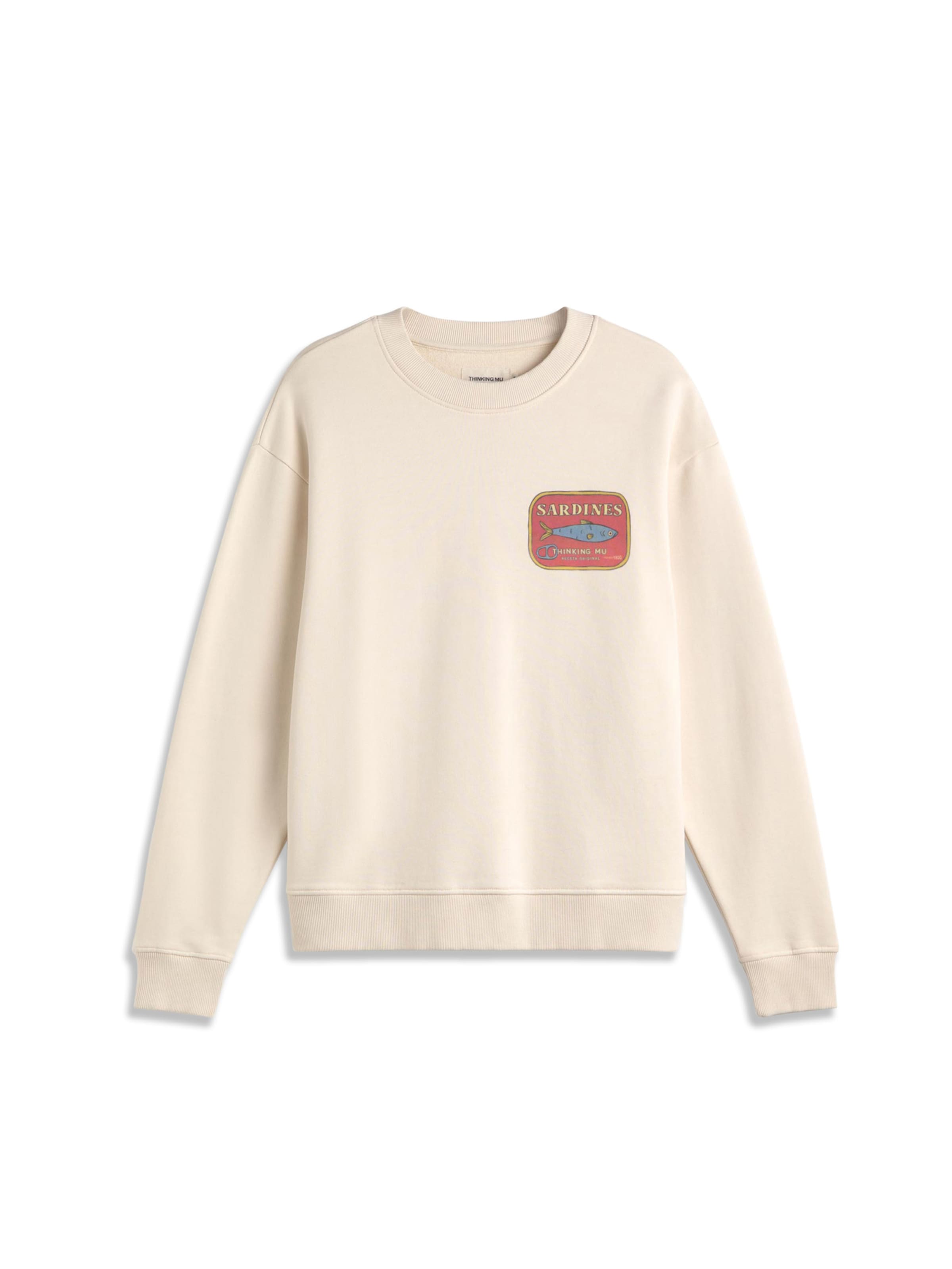 Thinking MU Sweatshirt 'Leon' in White: front