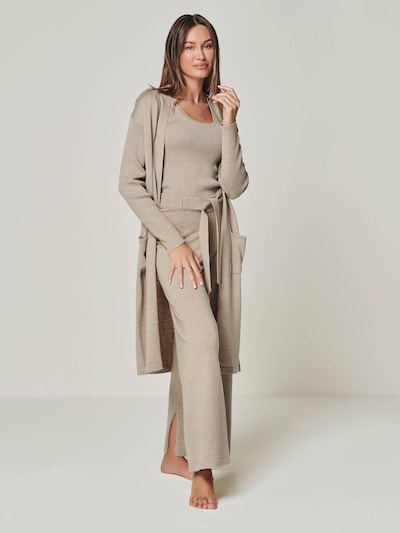 YOU LOOK PERFECT Hausanzug 'LOUNGEWEAR SET  - Cardigan Blossom & Top Blossom & Pants Bailey' in taupe, Produktansicht