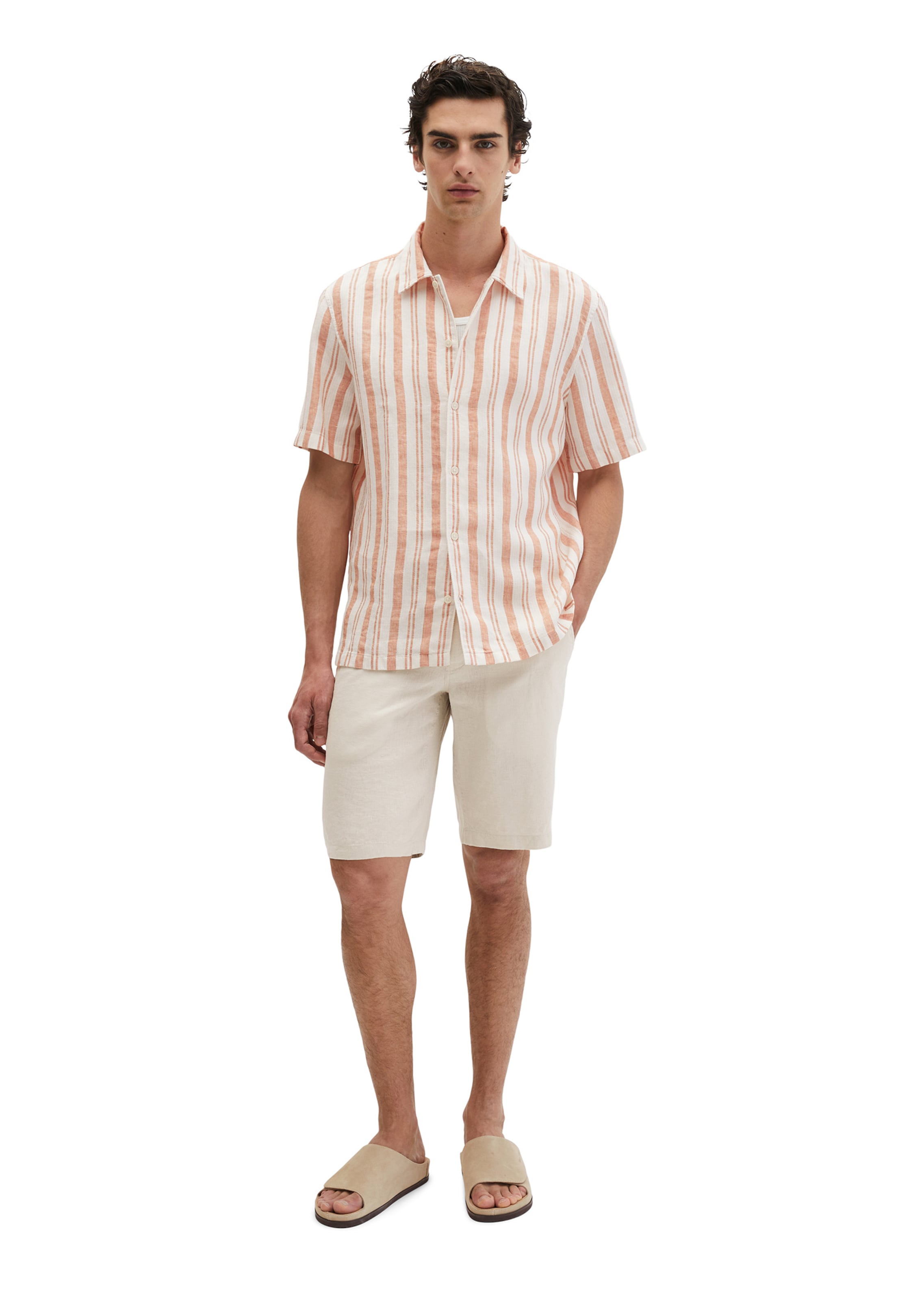 Marc O'Polo Regular fit Button Up Shirt in Beige
