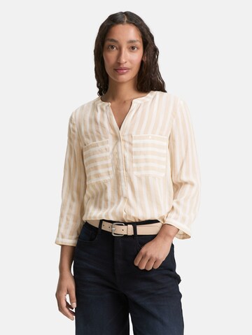 TOM TAILOR Blouse in Brown: front