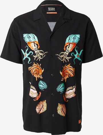 Coupe regular Chemise SCOTCH & SODA en noir : devant