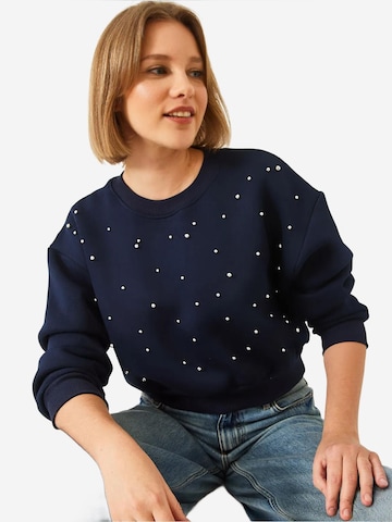 Bianco Lucci - Sweatshirt em azul: frente
