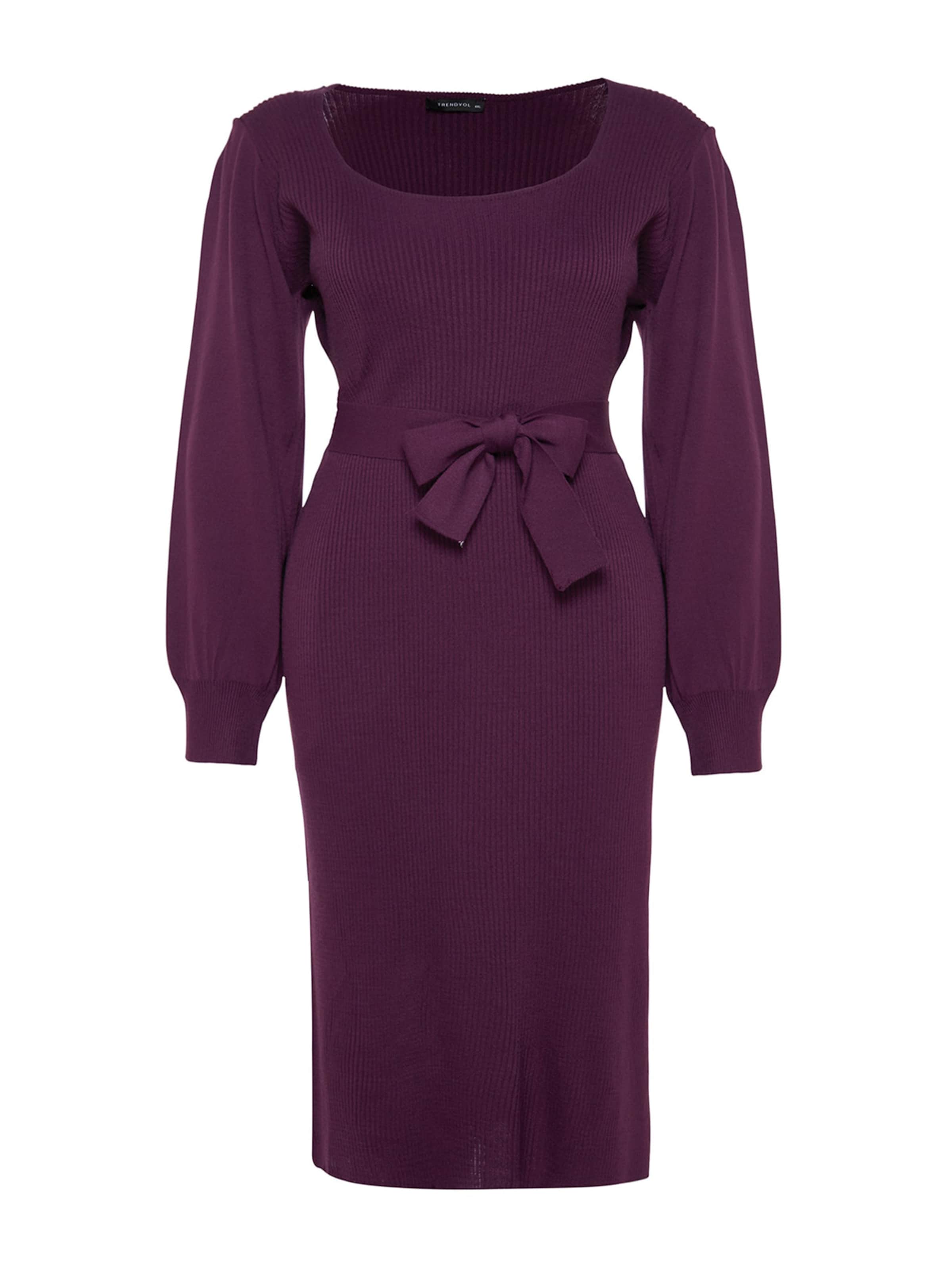 Trendyol Curve Úpletové šaty - tmavě fialová, Produkt