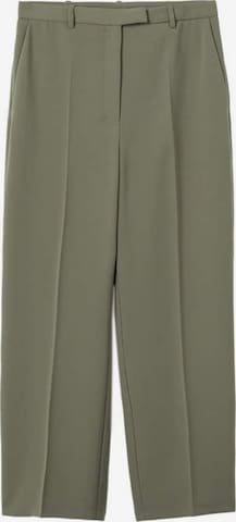 MANGO Kalhoty s puky 'Paula' – zelená: přední strana