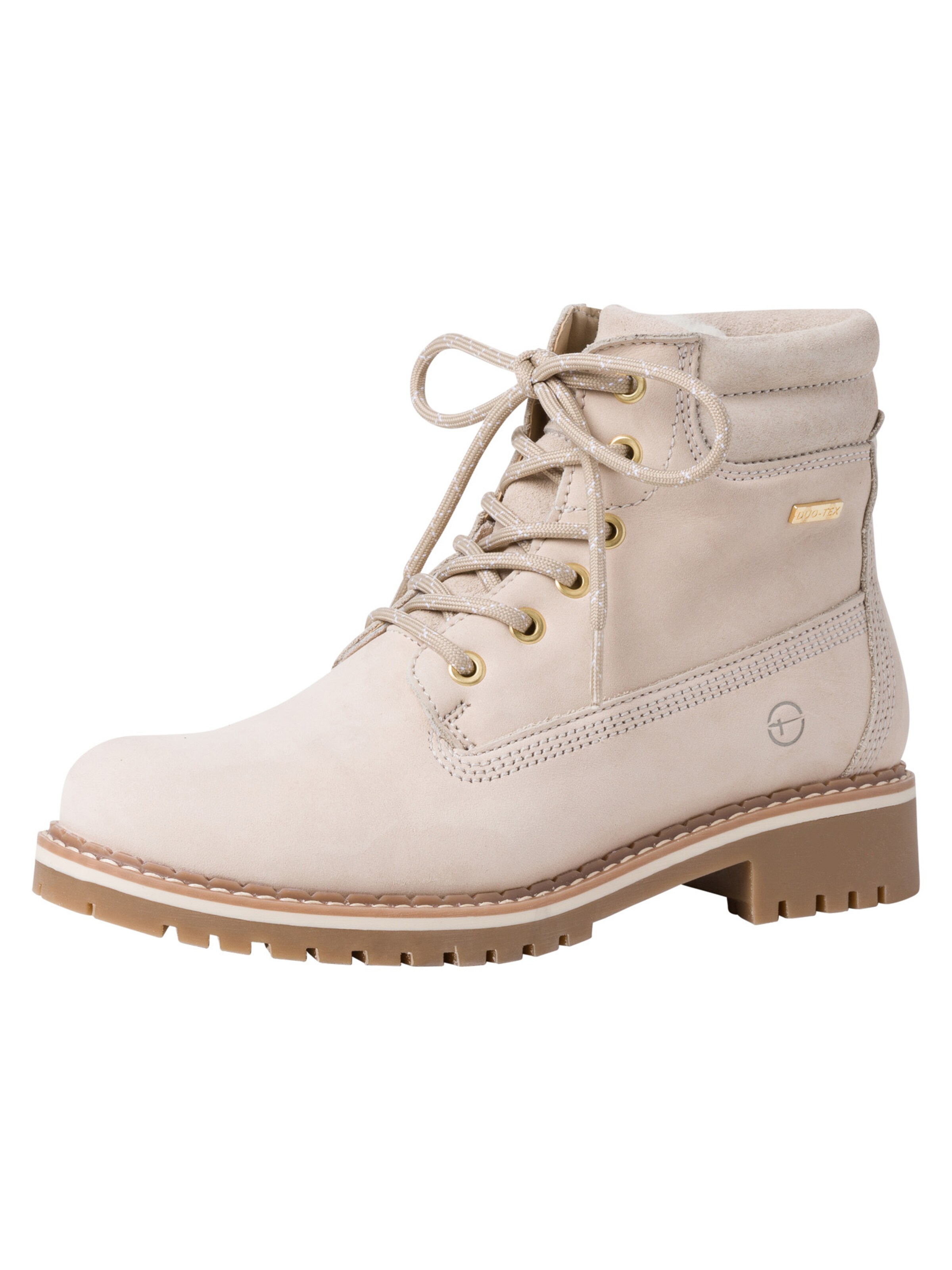 Tamaris Veterlaarsjes in Beige: voorkant