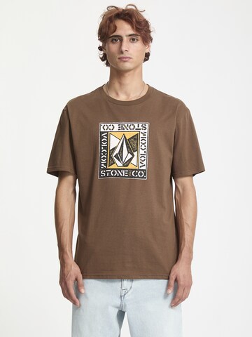 T-Shirt 'ANGLE IRON' Volcom en marron : devant
