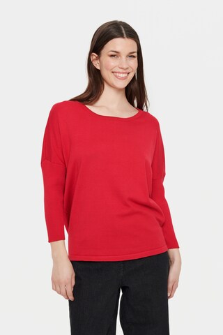 SAINT TROPEZ - Jersey 'Mila' en rojo: frente