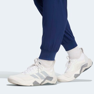 ADIDAS PERFORMANCE Tapered Workout Pants in Blue