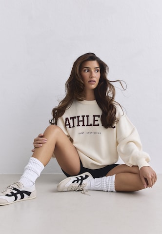 Pull-over de sport 'Athletic' Aim'n en beige
