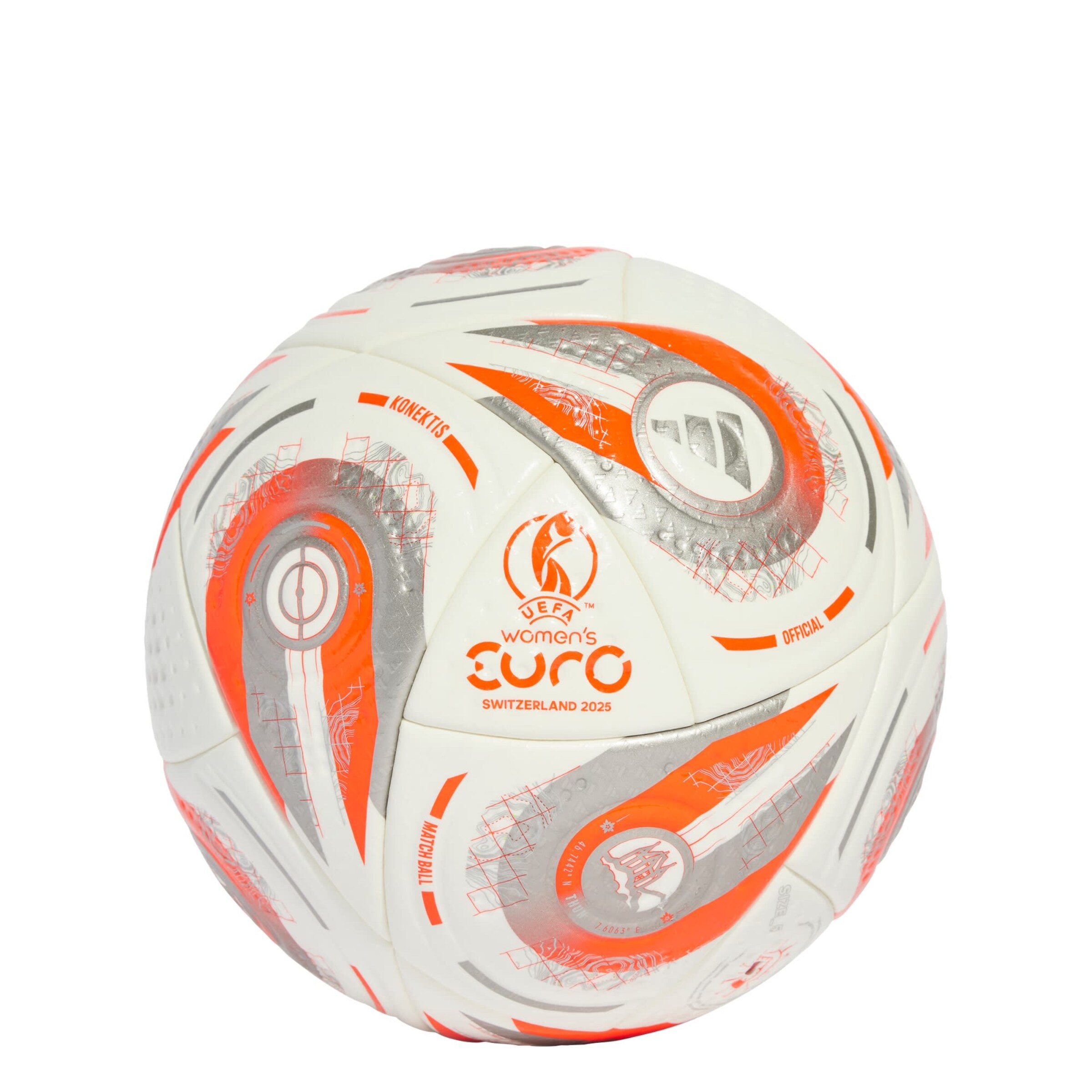 ADIDAS PERFORMANCE Bal 'UEFA Women's EURO25 Final Pro' in Wit: voorkant