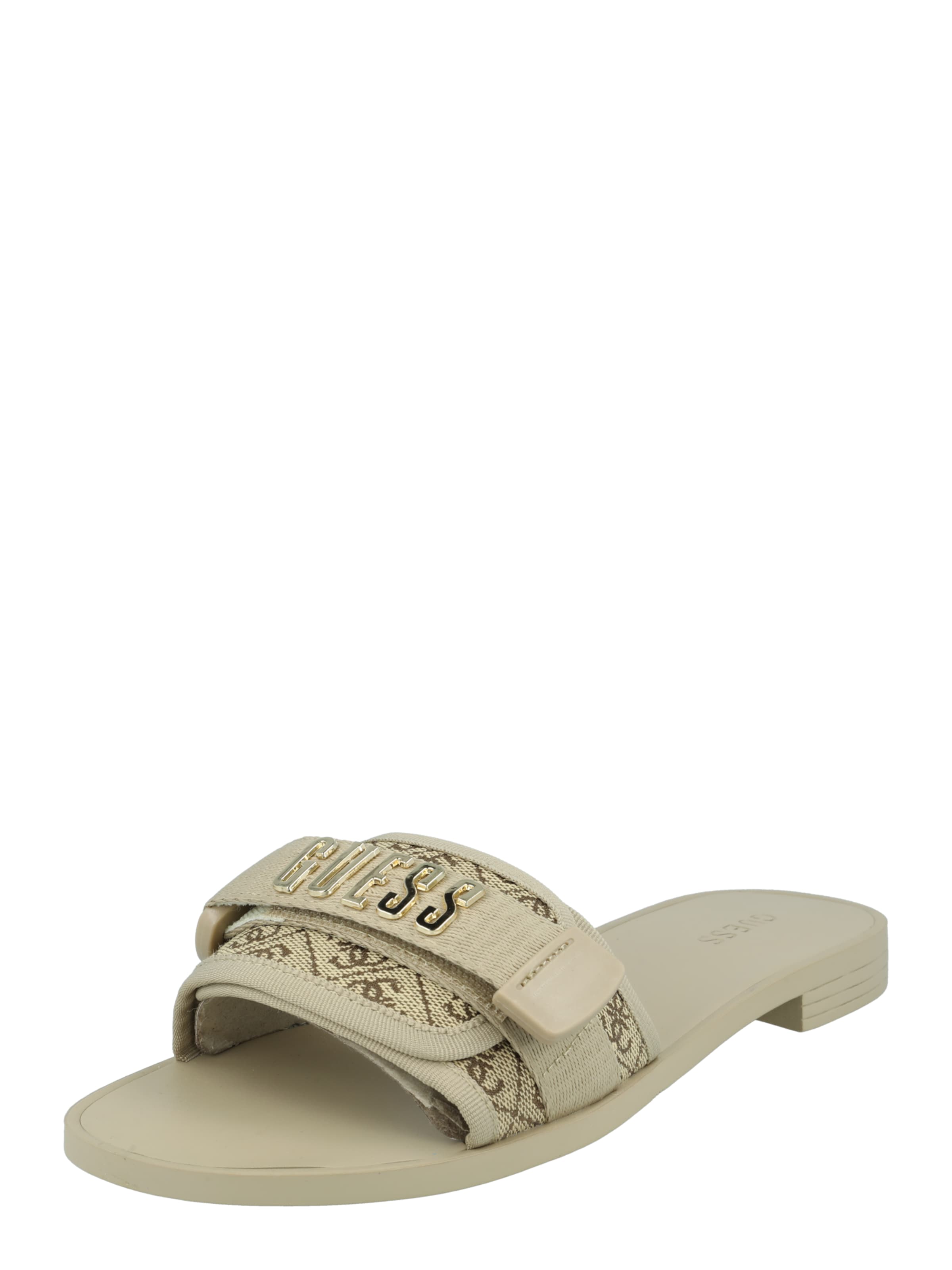 GUESS Pantolette 'ELYZE' in Beige: Vorderseite