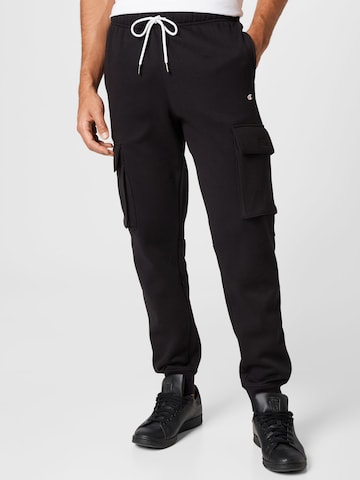 Champion Authentic Athletic Apparel Tapered Cargo Pants 'Legacy' in Black: front