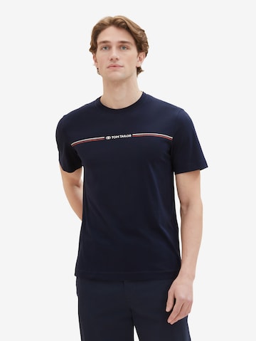 T-Shirt TOM TAILOR en bleu : devant