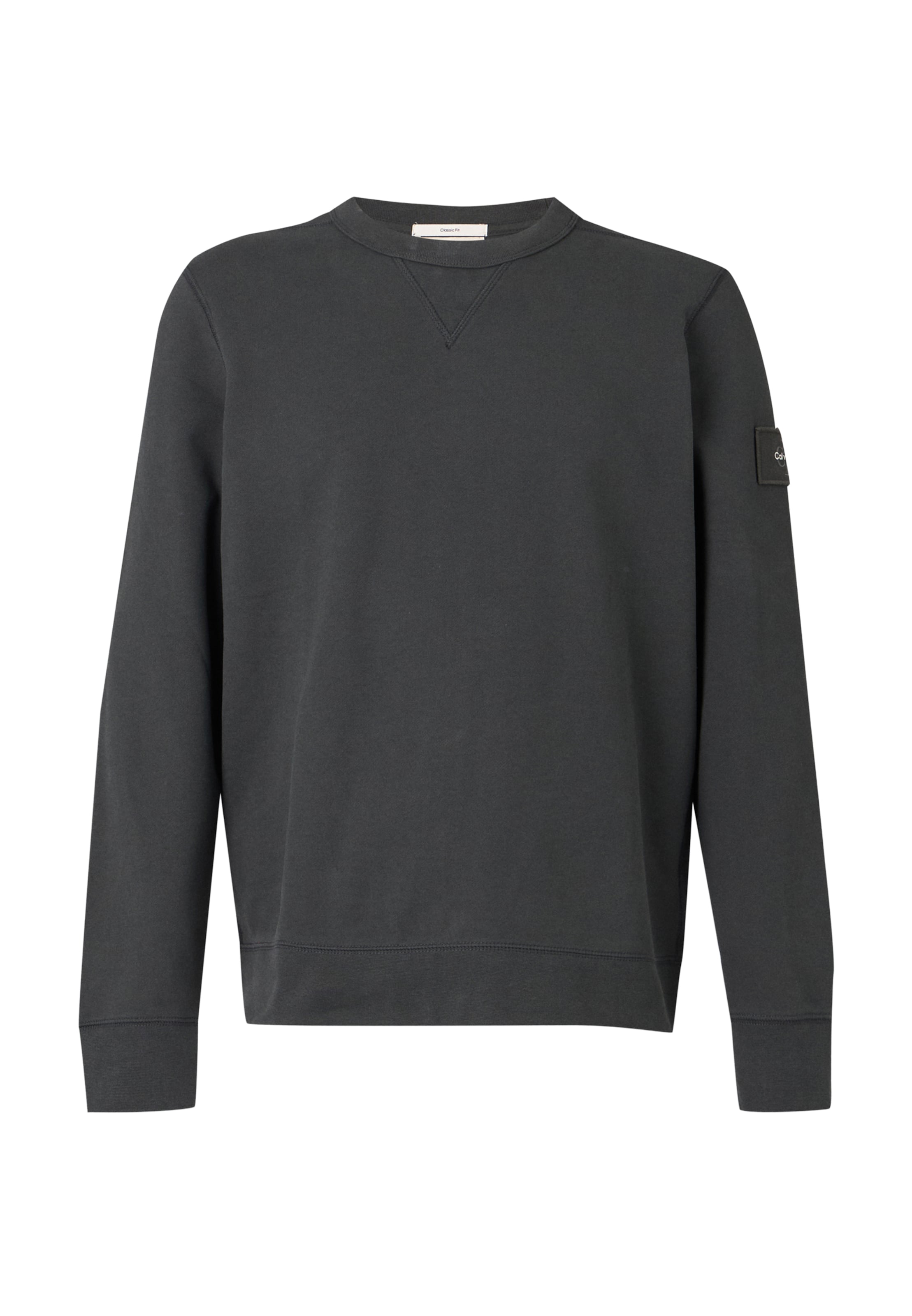 Bluză de molton de la Calvin Klein Jeans pe gri: față
