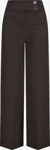 Nicowa Marlenehose 'COREANA', hohe Taille, Model trägt Größe 34 in Braun: Vorderseite