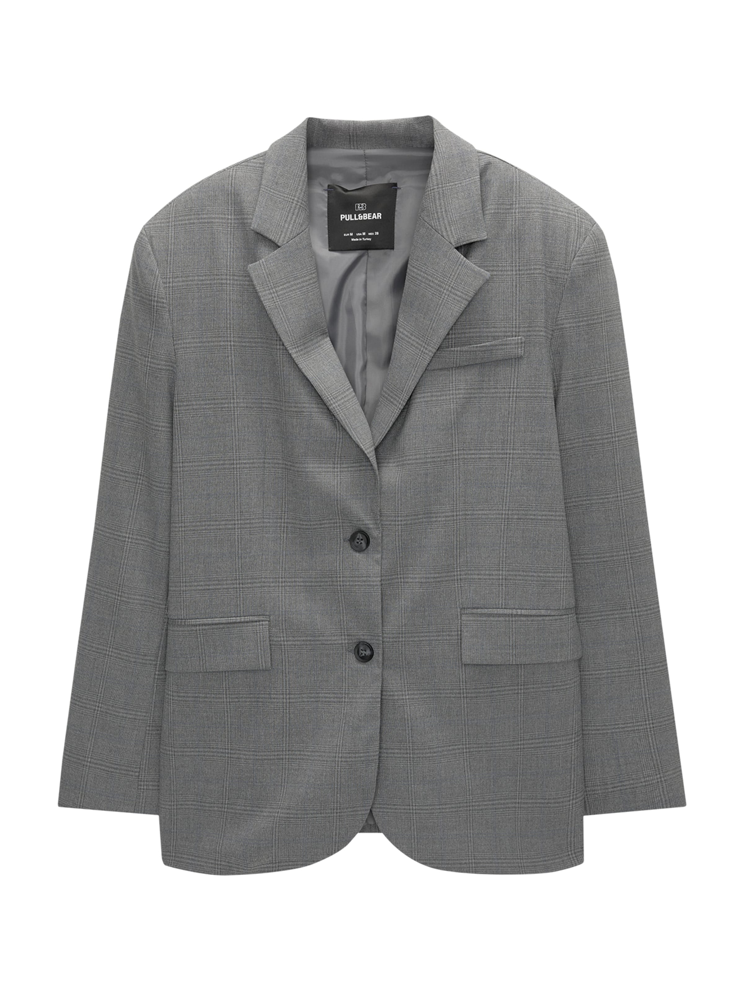 Pull&Bear Blazer | siva barva: sprednja stran