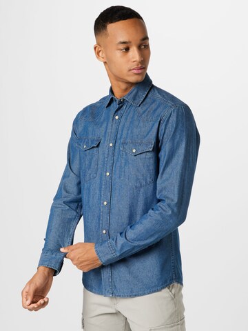 mėlyna Only & Sons Standartinis modelis Marškiniai 'Silas': priekis