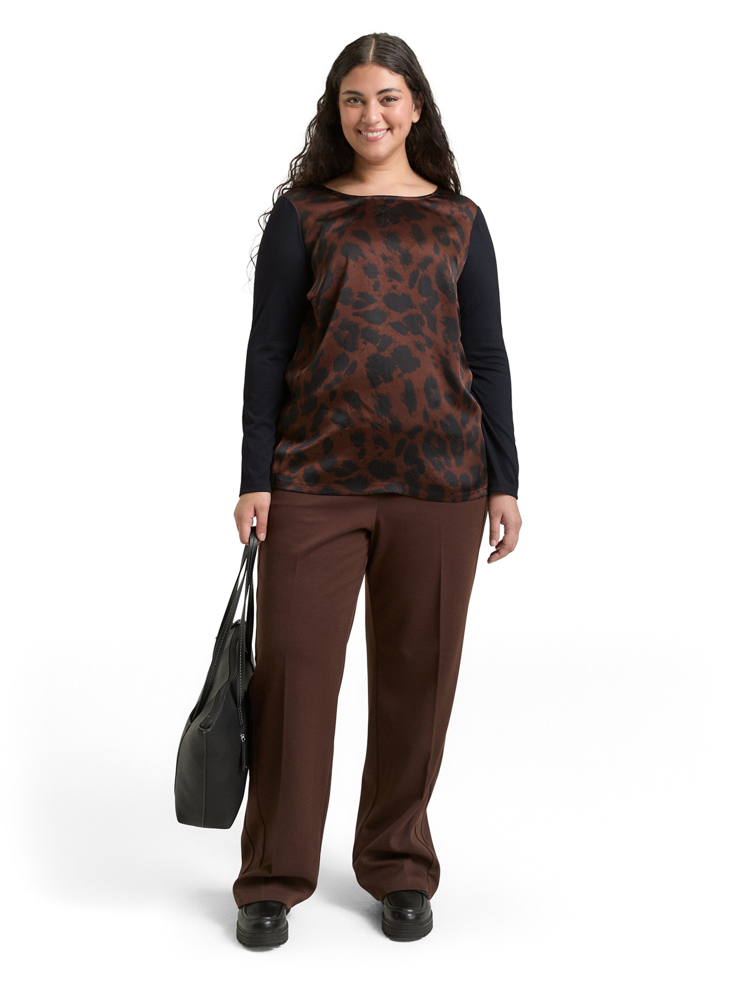 T-shirt Tom Tailor Women + en marron
