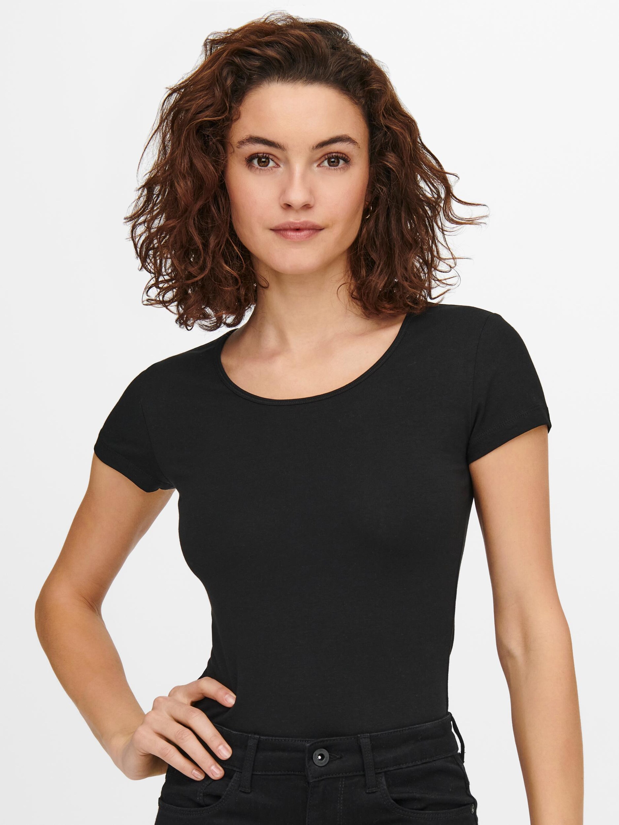 Frauen Shirts & Tops ONLY T-Shirt 'Love' in Schwarz, Weiß - QJ13414