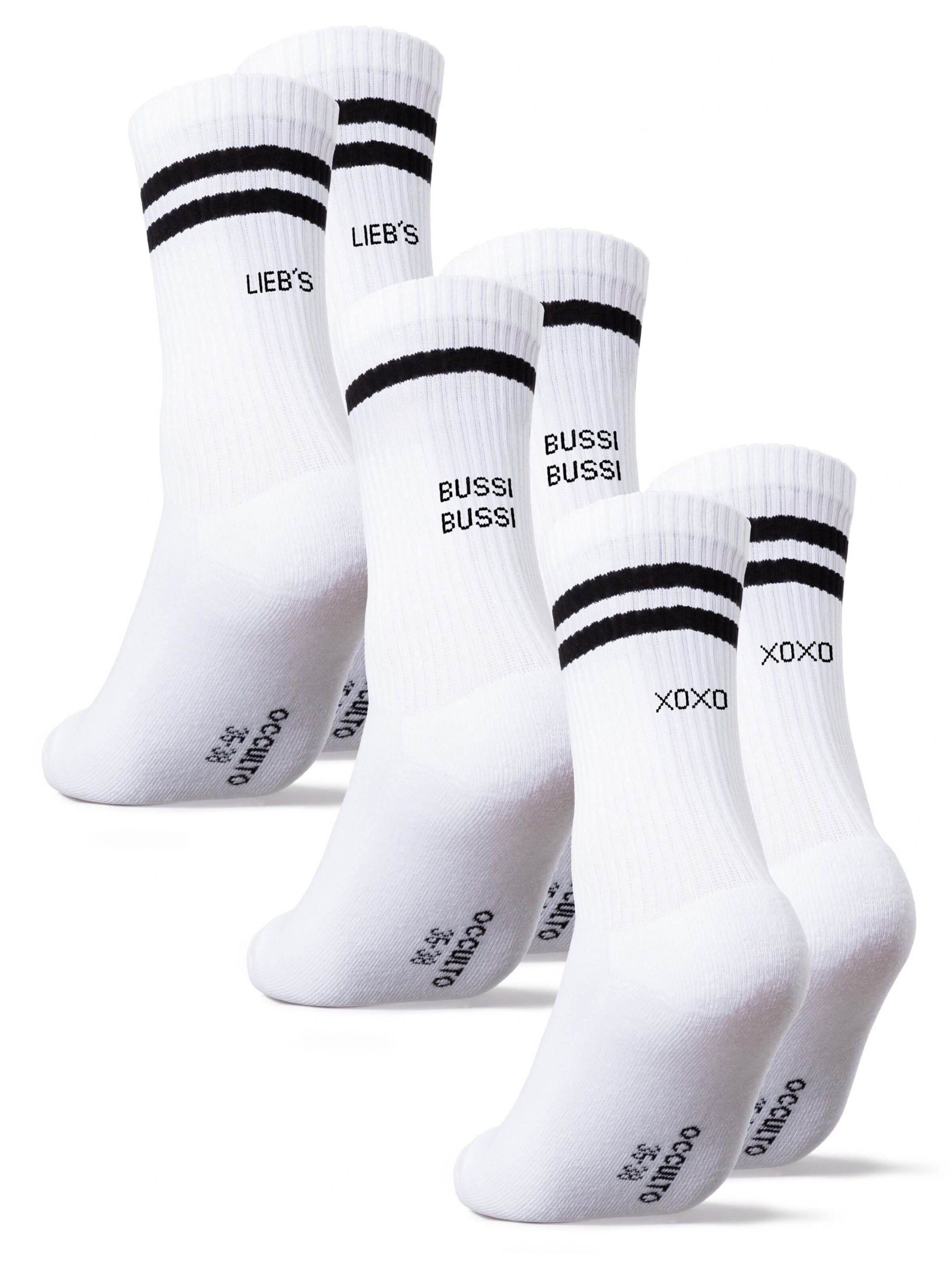 Occulto Sportsocken 'Leo'‌‌ in Weiß: Vorderseite