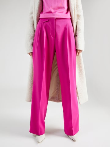 HUGO Loosefit Élére vasalt nadrágok 'Helepher' - rózsaszín: elől