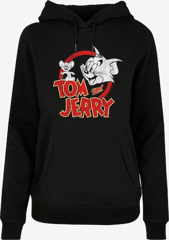 F4NT4STIC Sweatshirt ' Tom And Jerry ' in Black: front