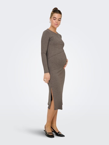 Only Maternity Dress 'OLMDANDRA' in Brown: front