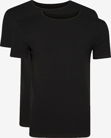melns WE Fashion T-Krekls: no priekšpuses