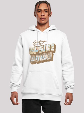 F4NT4STIC Sweatshirt 'Stranger Things Greetings From Upside Down Netflix TV Series' in Weiß: predná strana