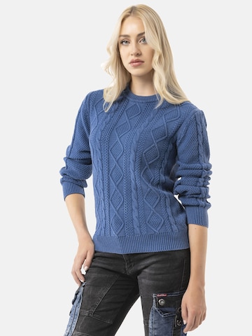 Pull-over CIPO & BAXX en bleu : devant