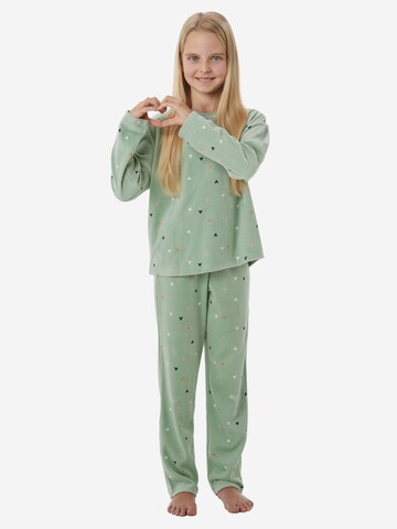 SCHIESSER Pajamas ' Nightwear ' in Green