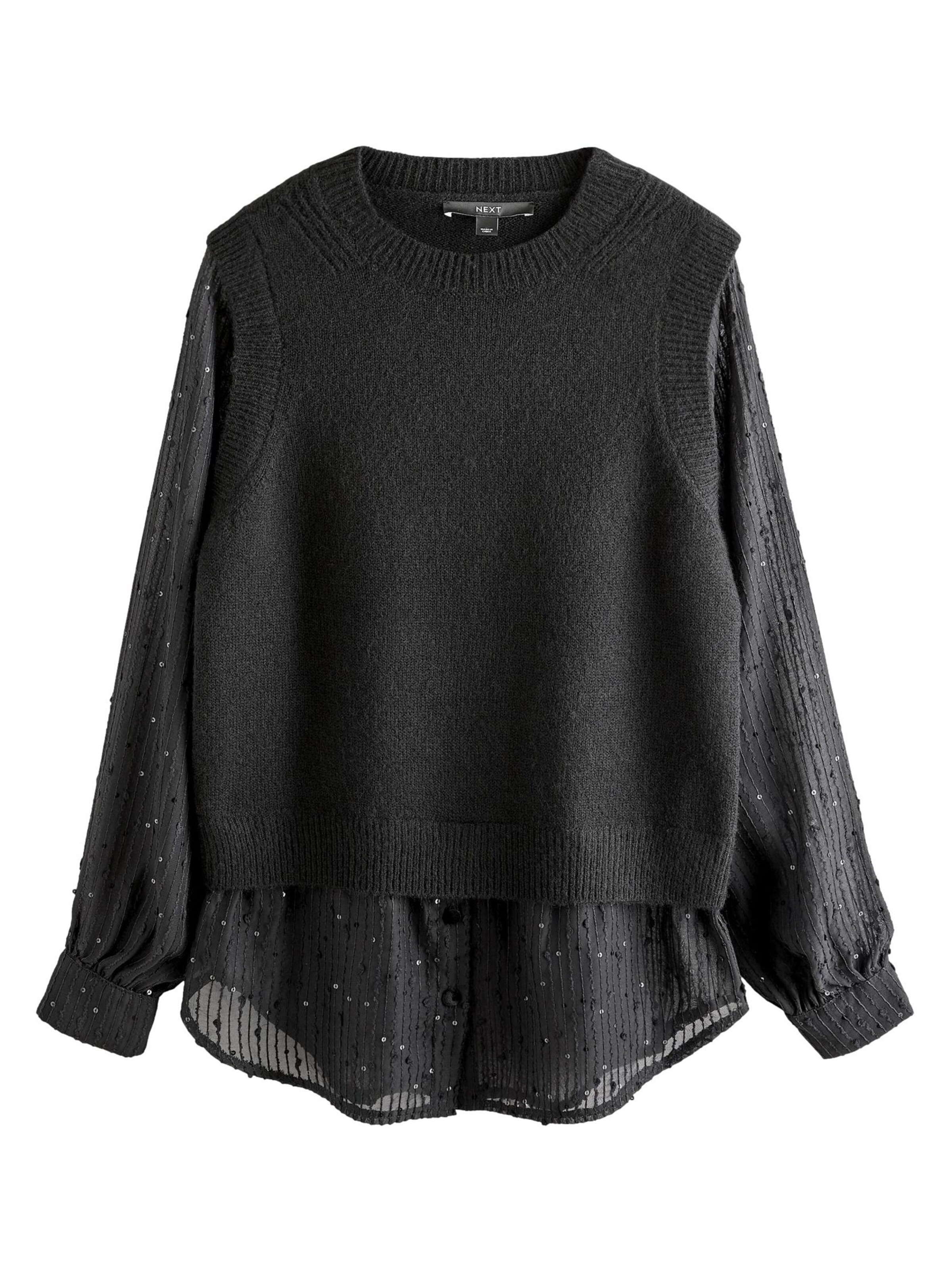 Next Svetr – černá: přední strana