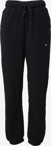 Effilé Pantalon de sport NIKE en noir : devant