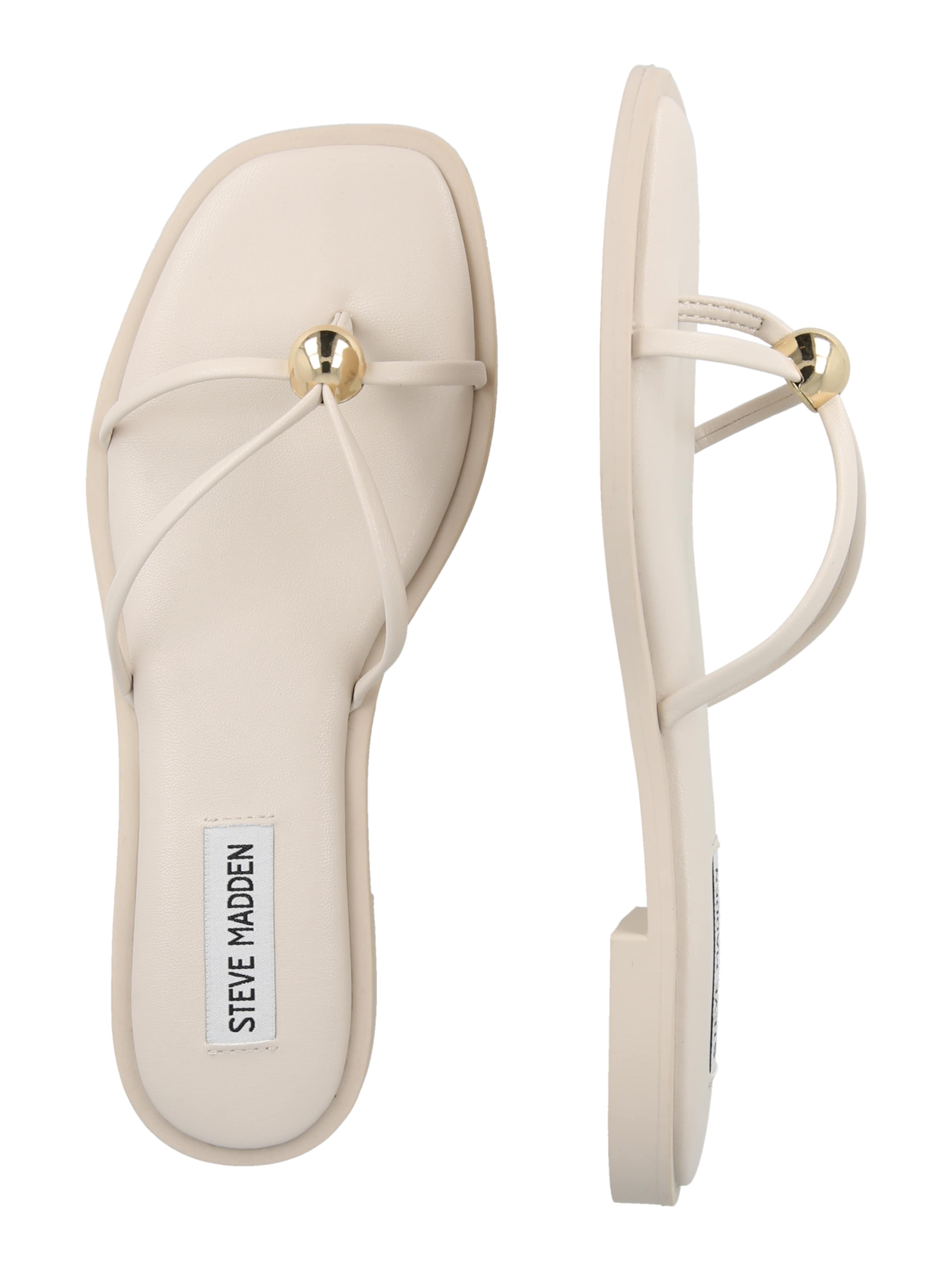 STEVE MADDEN Сандали с разделител за пръстите 'Bermuda' в бежово: отстрани