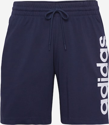 ADIDAS SPORTSWEAR Workout Pants 'Essentials' in Blue: front